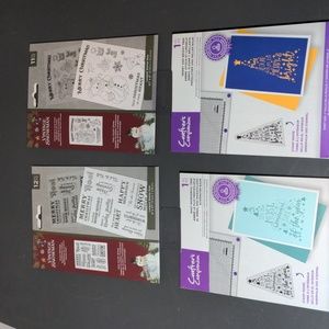 Crafter's Companion 4 Winter Stamp Sets Lot of 4